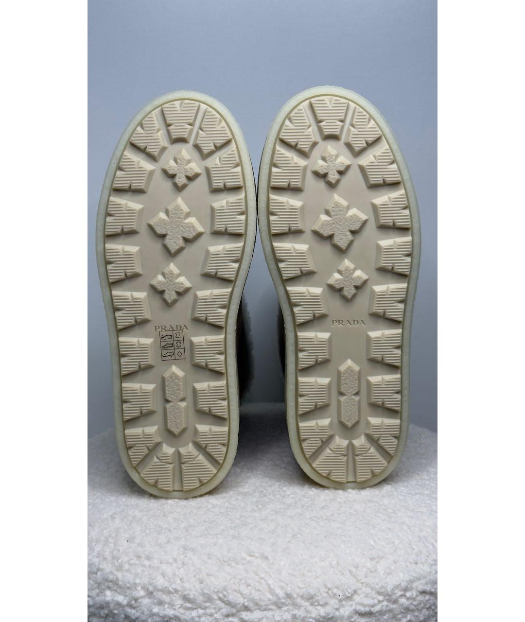 PRADA Бежевые замшевые полусапоги, фото 6