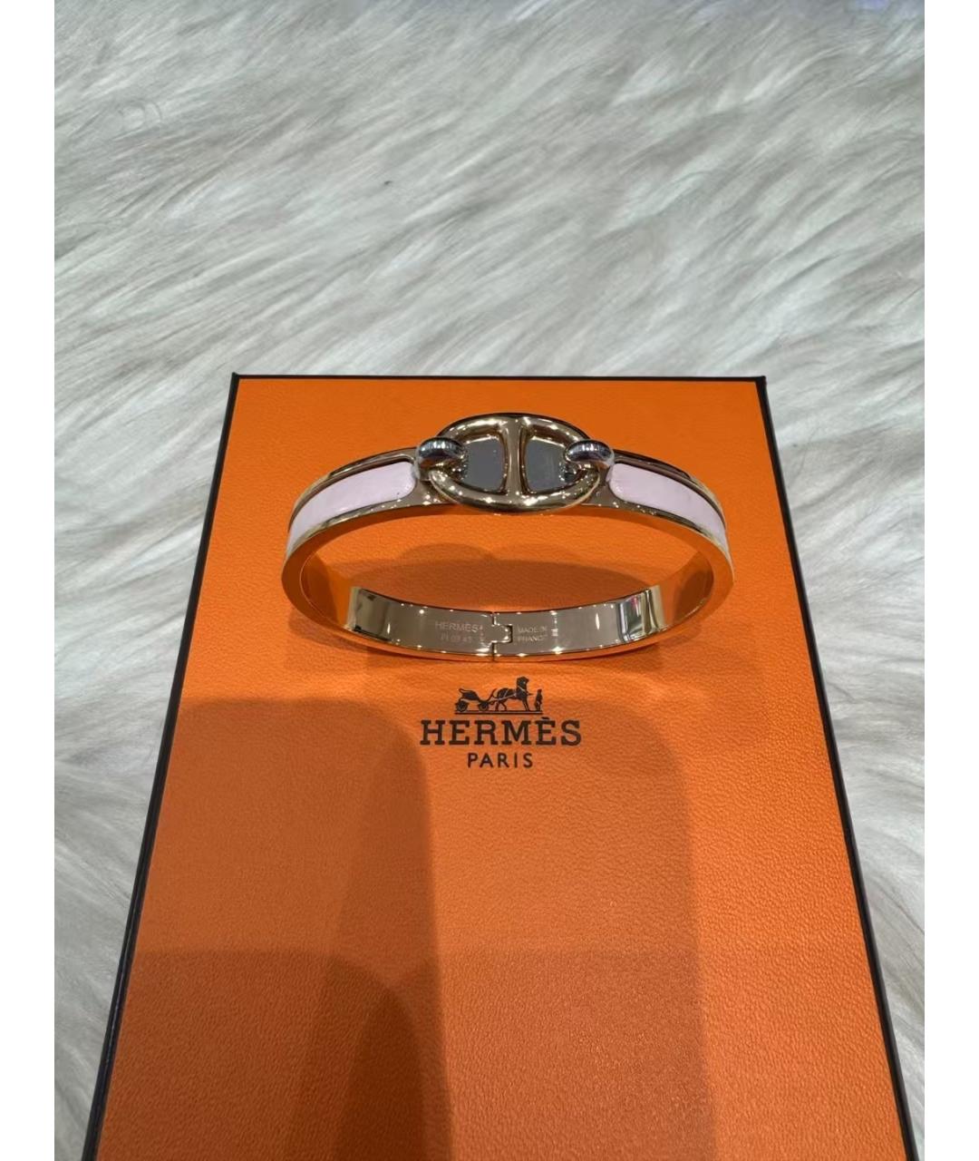 HERMES Золотой браслет из розового золота, фото 6