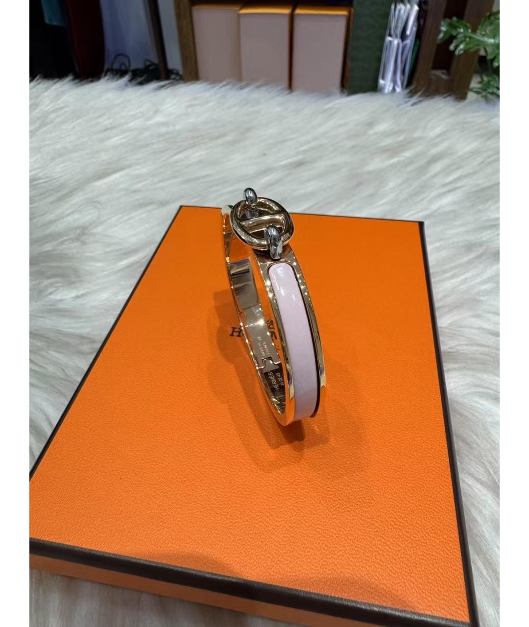 HERMES Золотой браслет из розового золота, фото 4