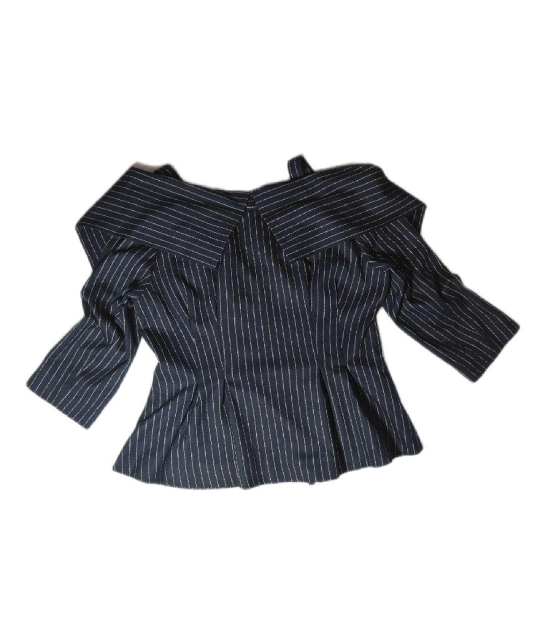 FENDI Темно-синий полиэстеровый жакет/пиджак, фото 2