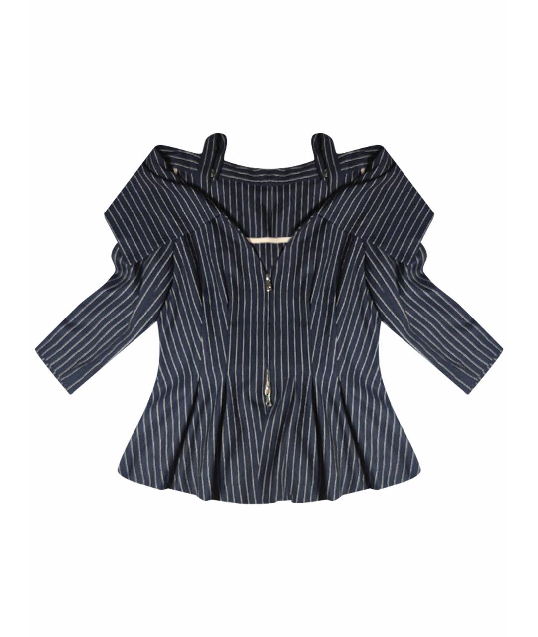 FENDI Темно-синий полиэстеровый жакет/пиджак, фото 1