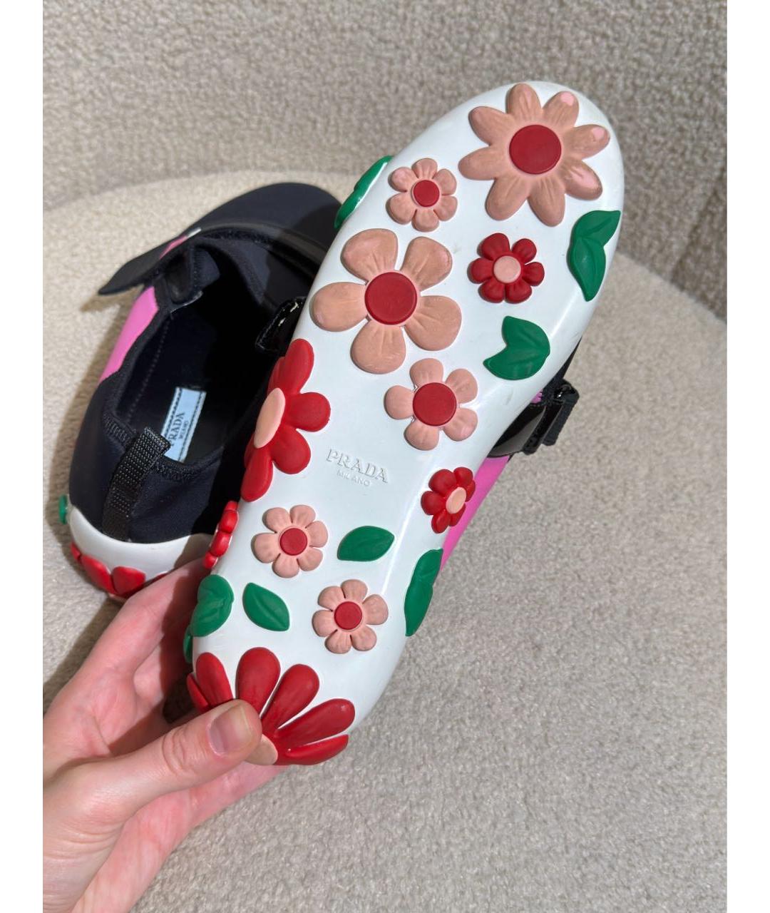 PRADA Мульти неопреновые кроссовки, фото 5