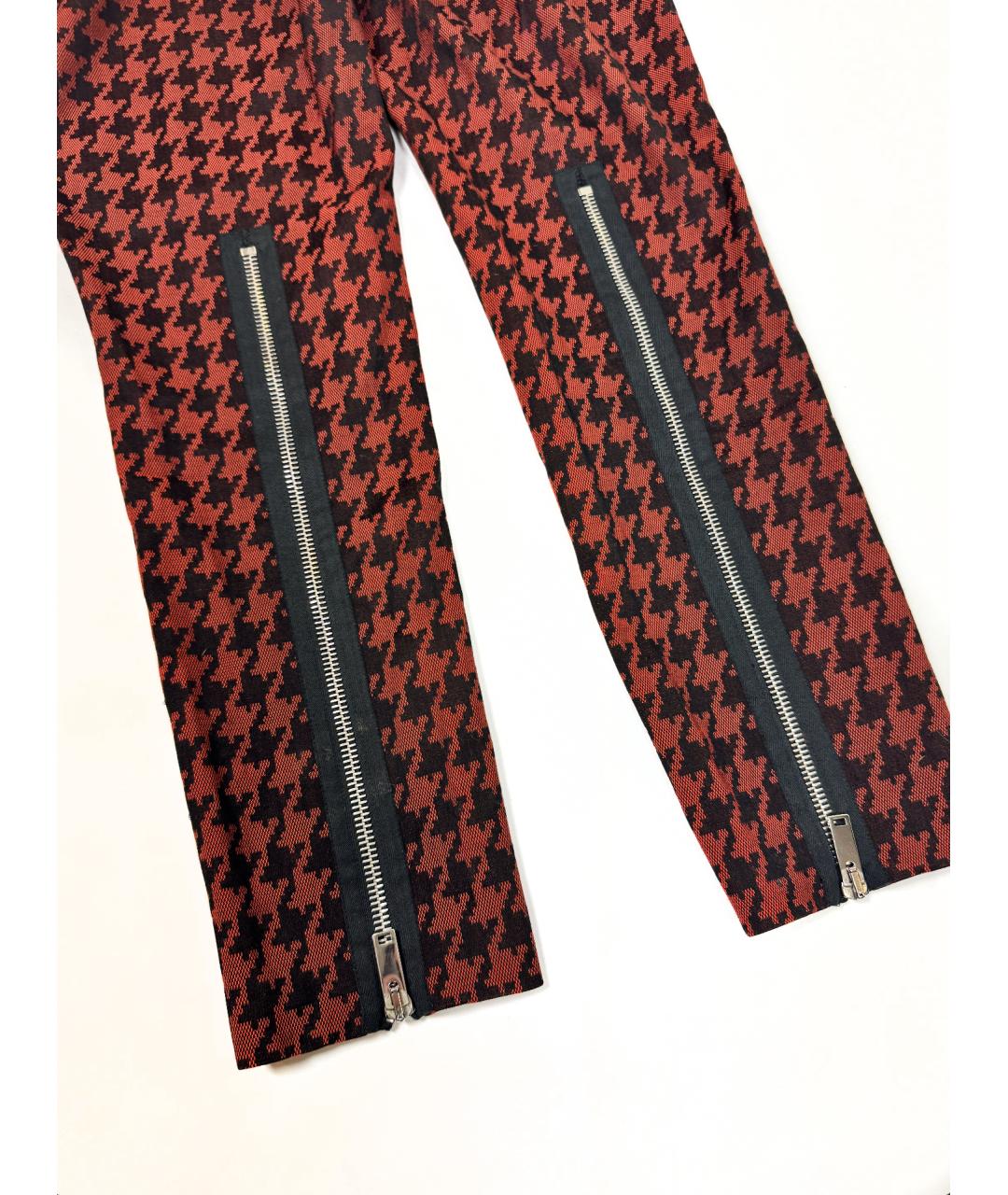 STELLA MCCARTNEY Бордовые хлопковые брюки узкие, фото 5