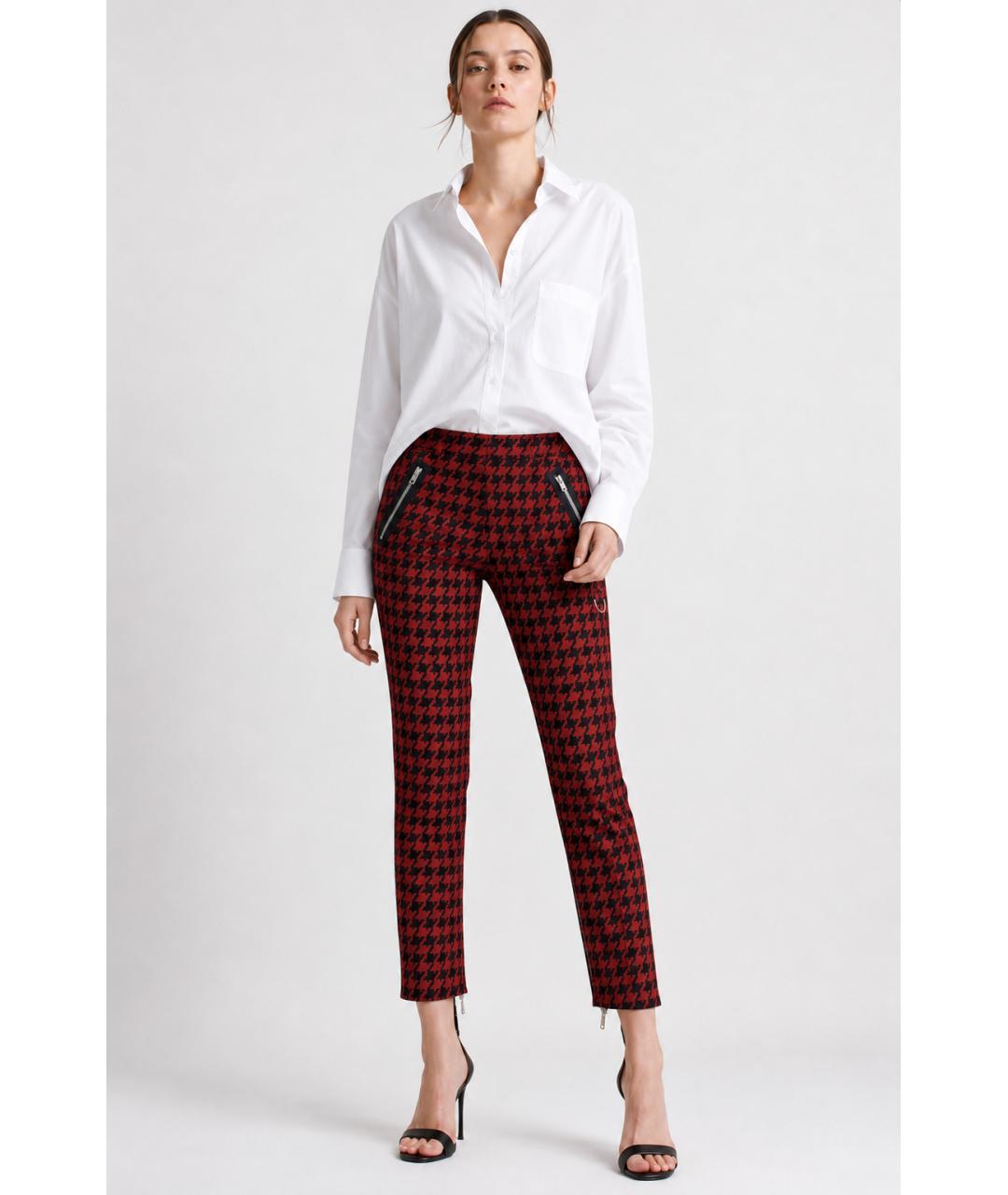 STELLA MCCARTNEY Бордовые хлопковые брюки узкие, фото 9