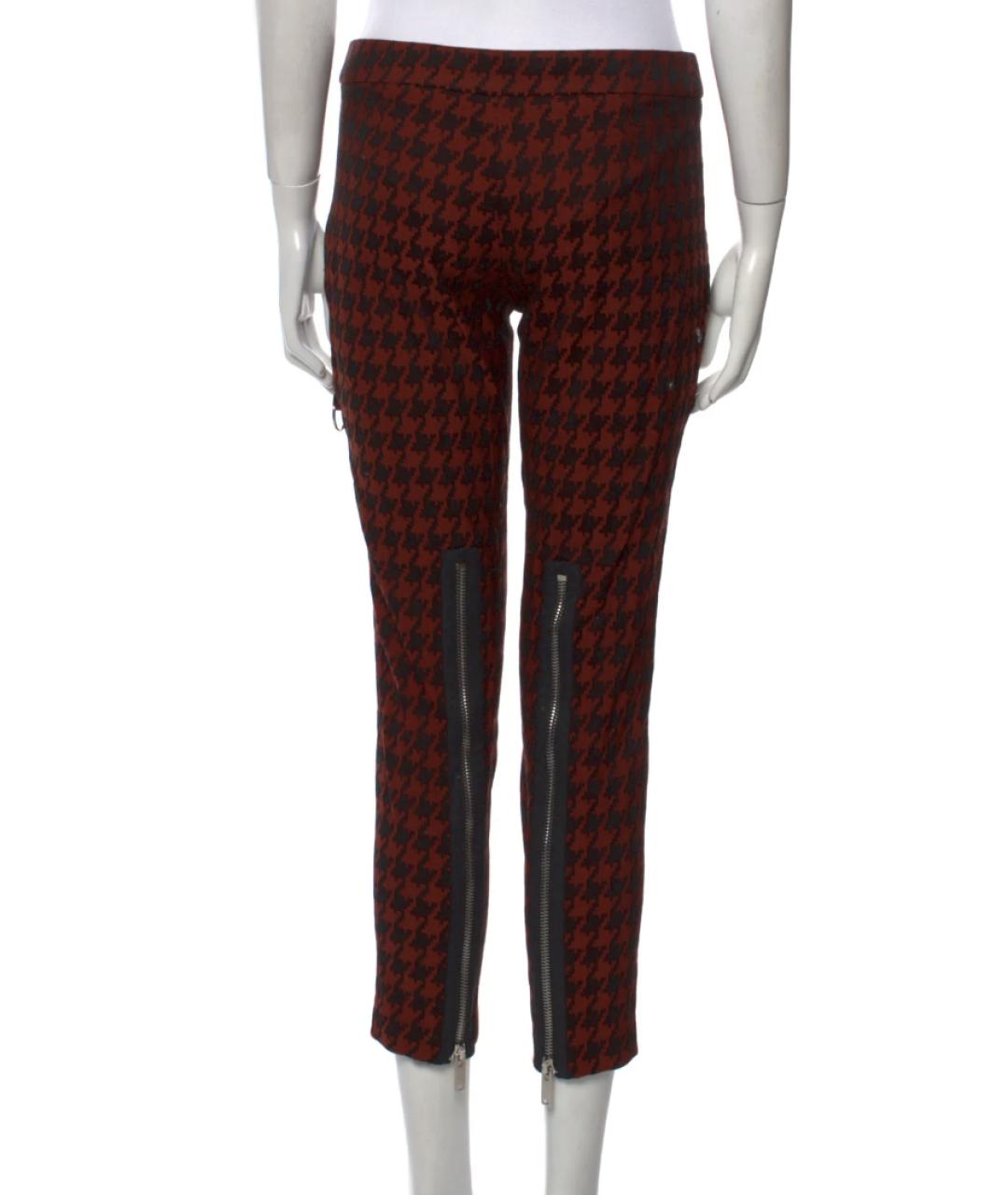 STELLA MCCARTNEY Бордовые хлопковые брюки узкие, фото 9