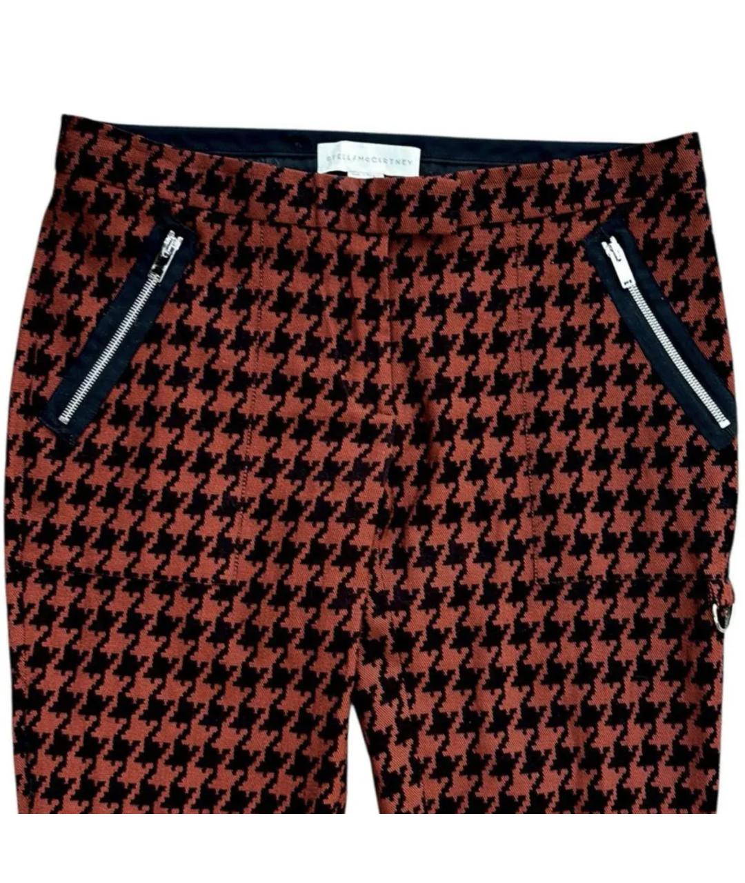 STELLA MCCARTNEY Бордовые хлопковые брюки узкие, фото 7