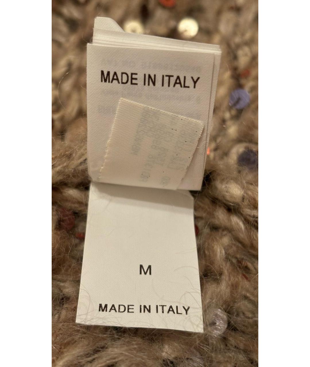 BRUNELLO CUCINELLI Бежевый шерстяной кардиган, фото 4