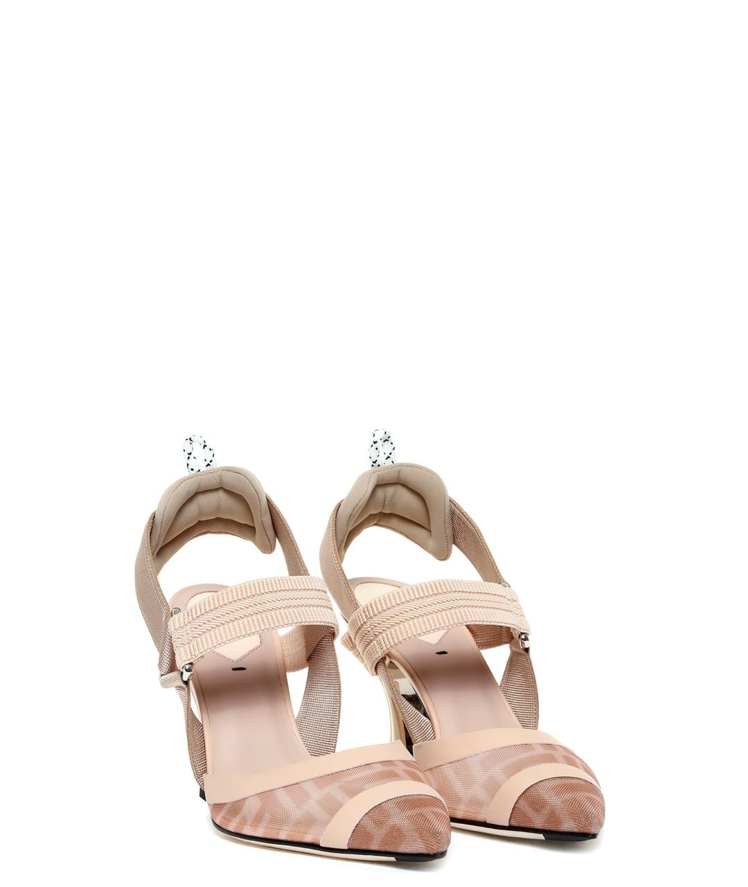 FENDI Розовые кожаные туфли, фото 3