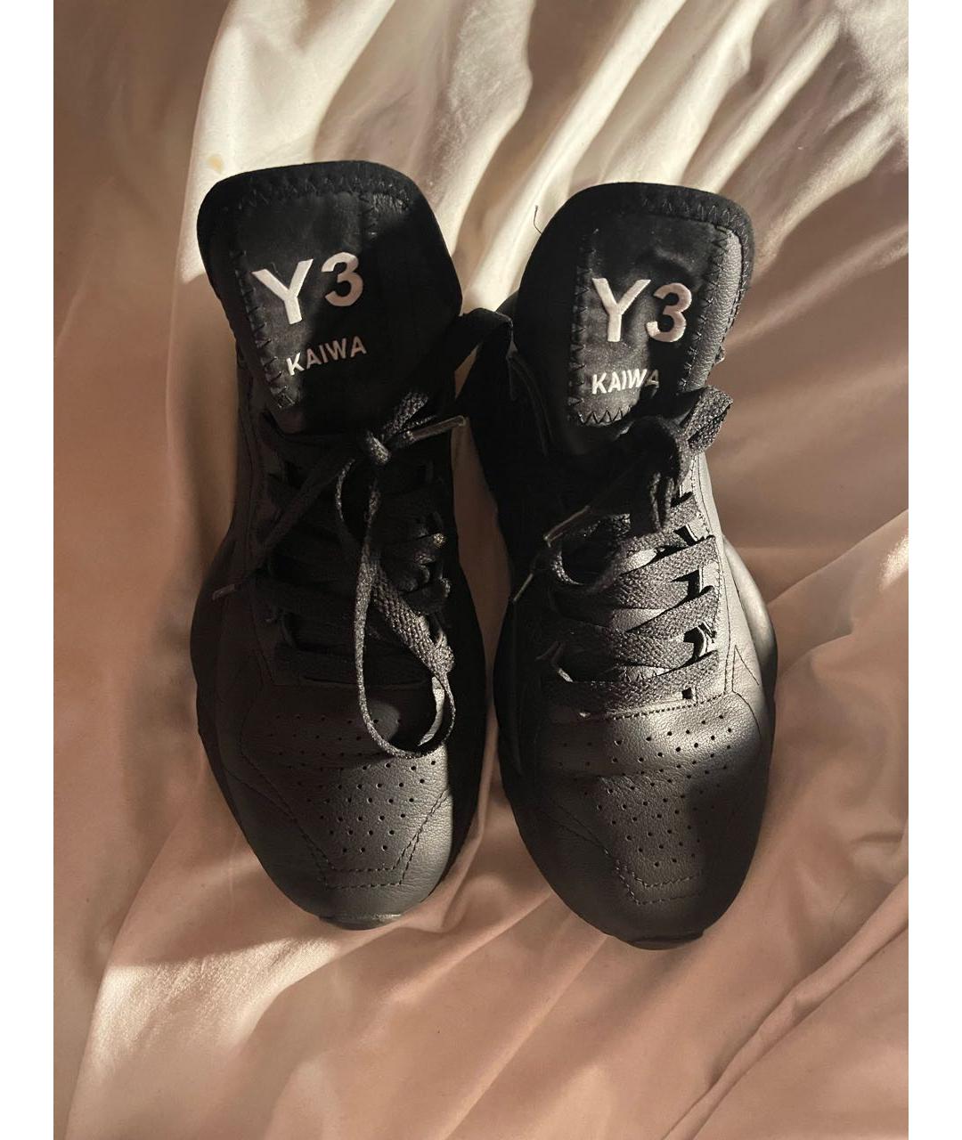 Y-3 Черные кроссовки из искусственной кожи, фото 2