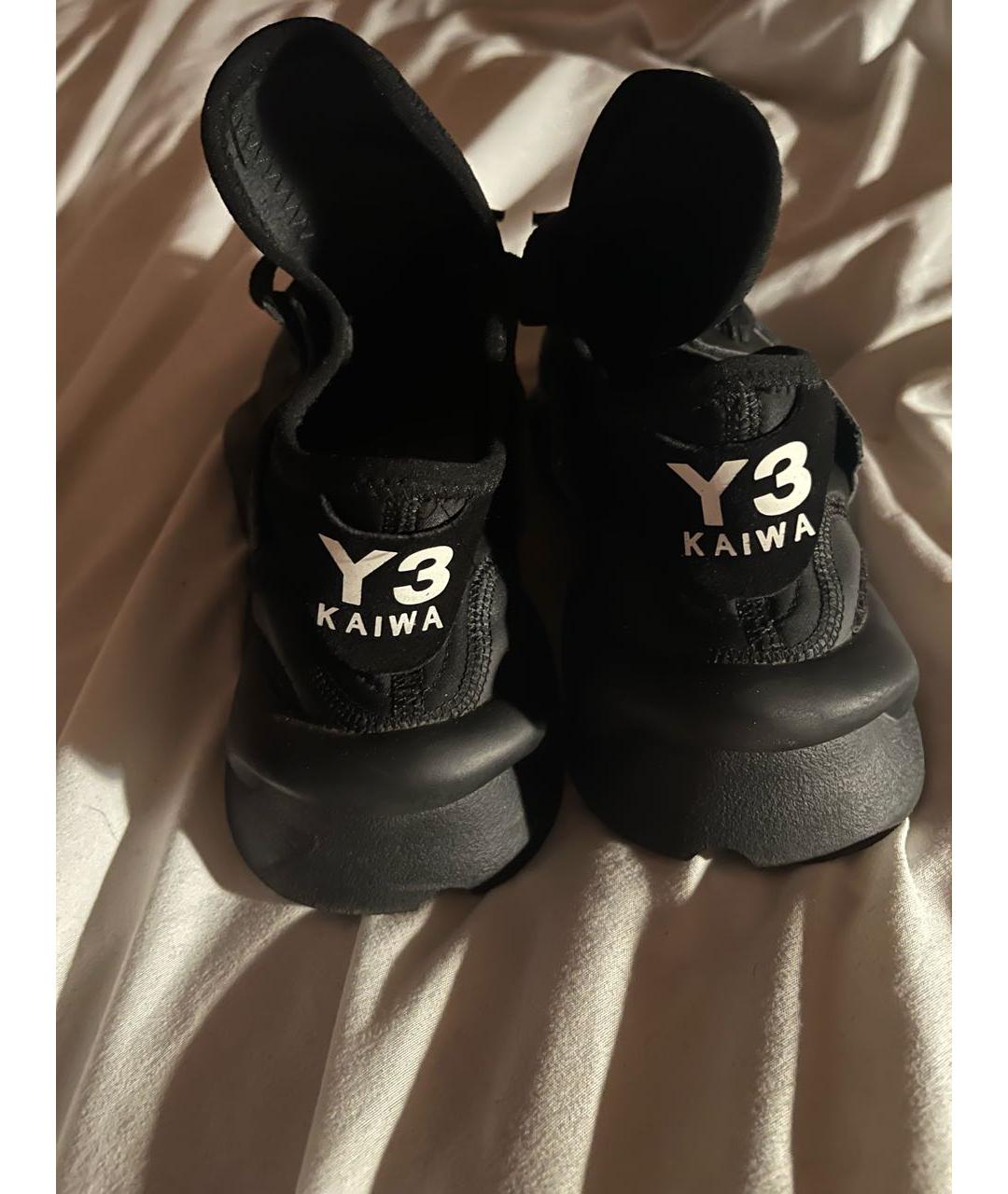 Y-3 Черные кроссовки из искусственной кожи, фото 4