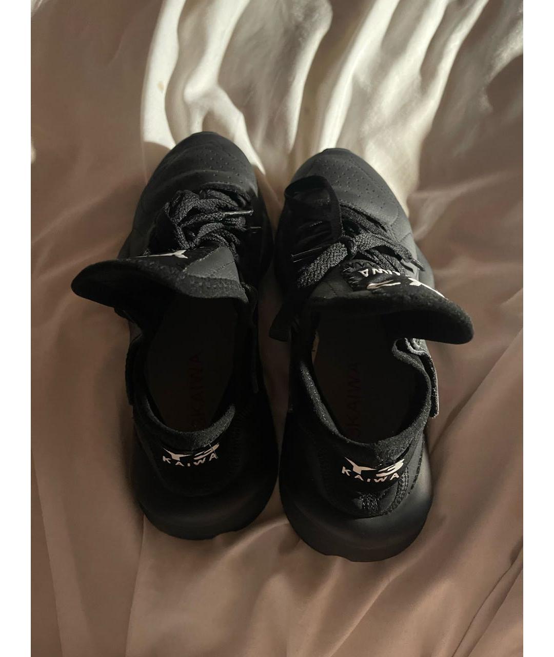 Y-3 Черные кроссовки из искусственной кожи, фото 3