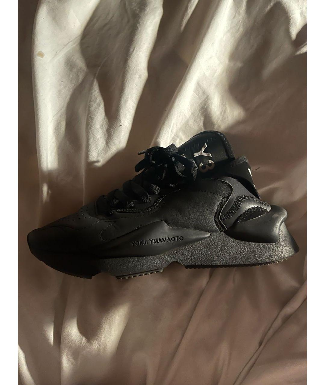 Y-3 Черные кроссовки из искусственной кожи, фото 5