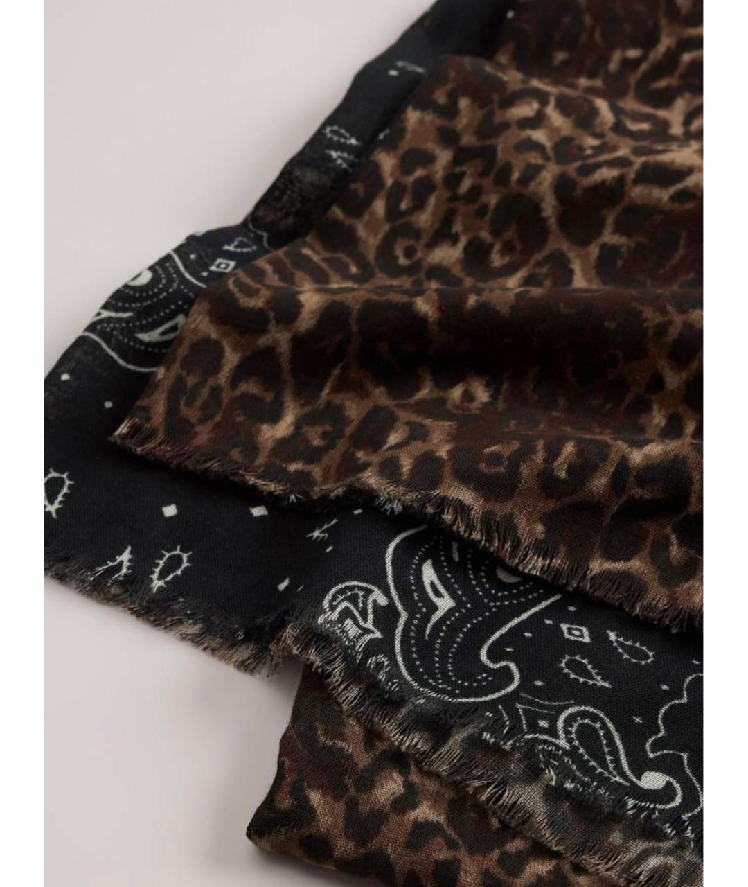 LEVI'S Коричневый хлопковый шарф, фото 4