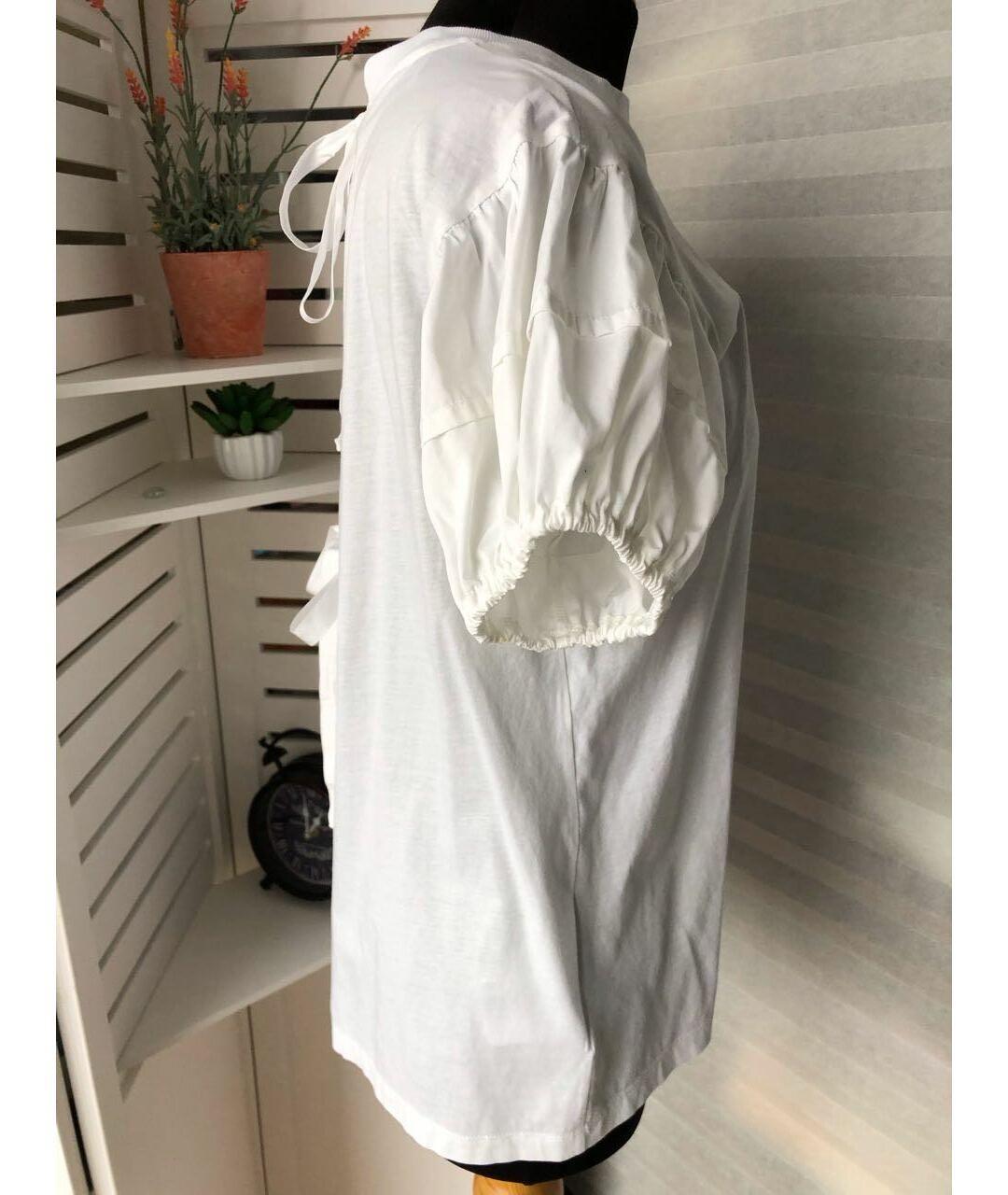 PRADA Белая хлопковая футболка, фото 6