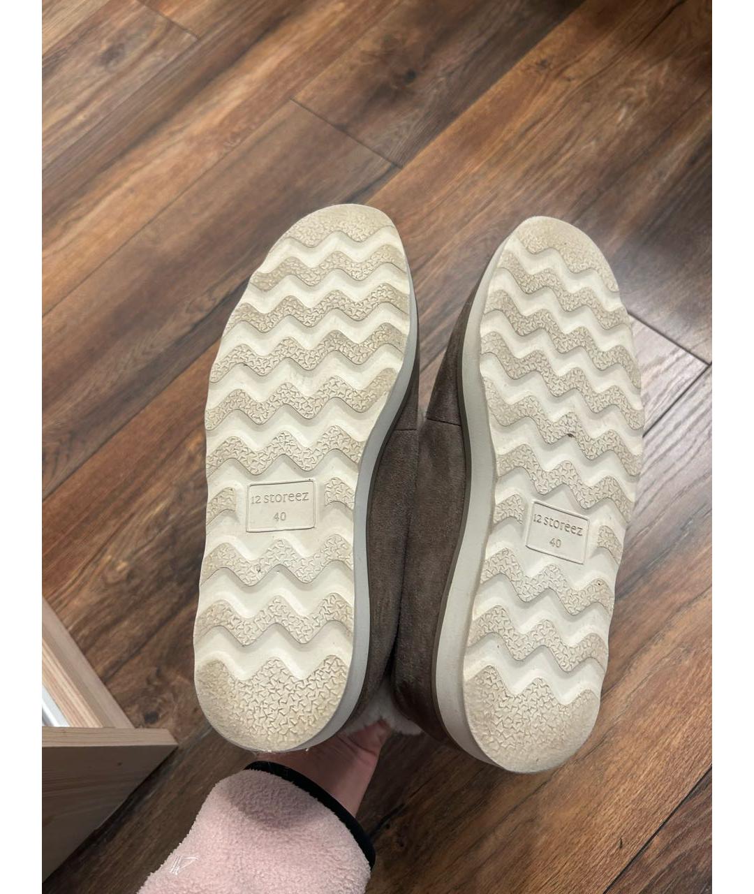 12 STOREEZ Серые замшевые лоферы, фото 4