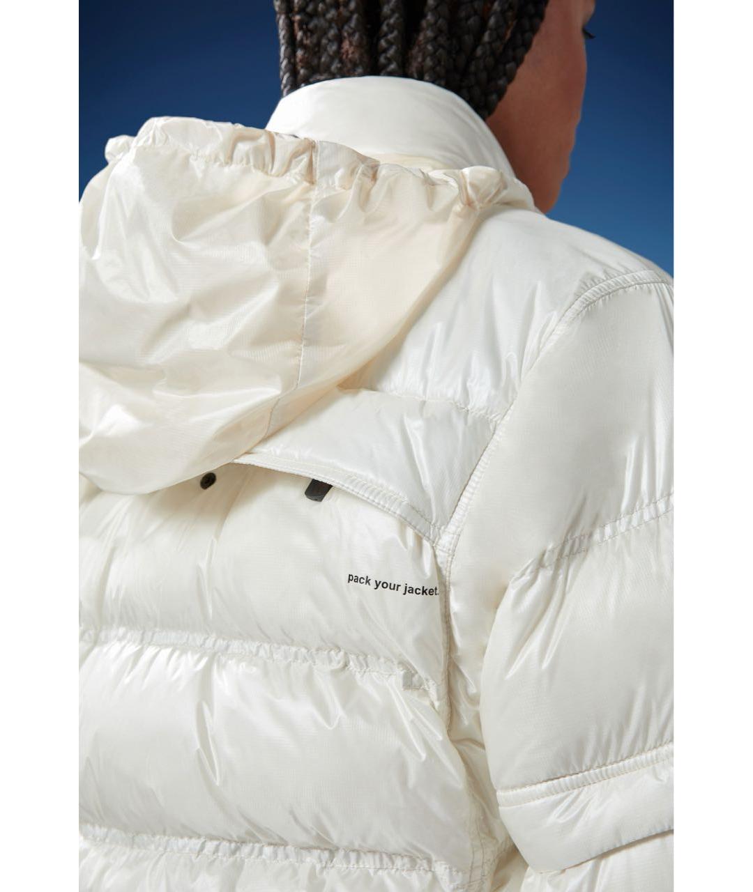 MONCLER GRENOBLE Белый полиамидовый пуховик, фото 8