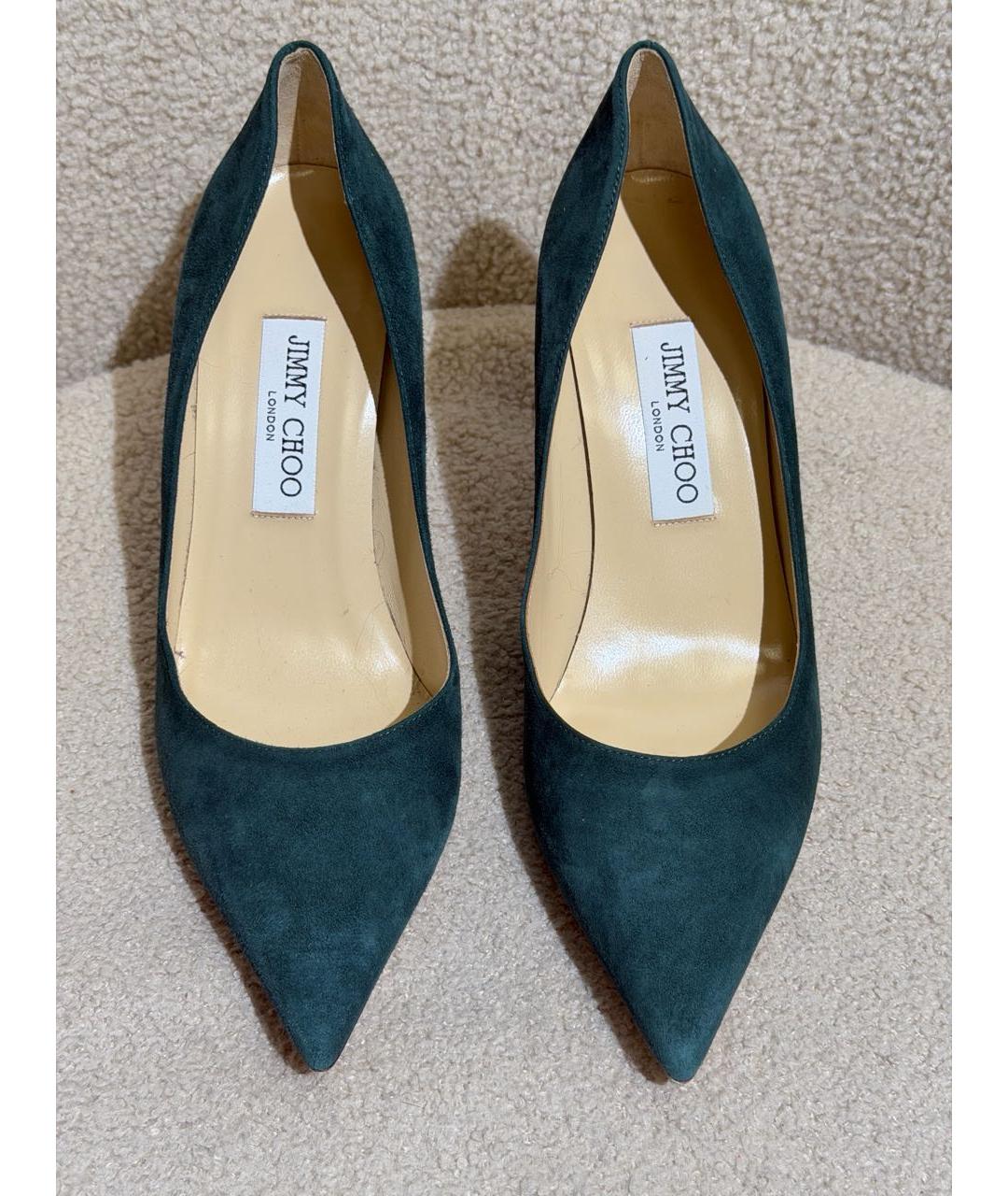 JIMMY CHOO Зеленые замшевые туфли, фото 2