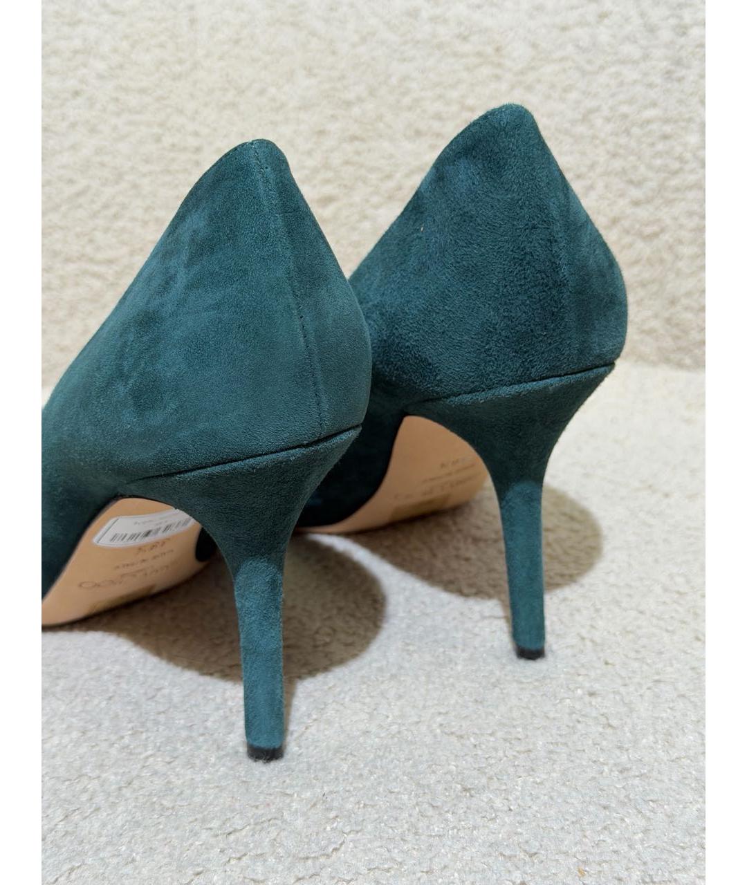 JIMMY CHOO Зеленые замшевые туфли, фото 4