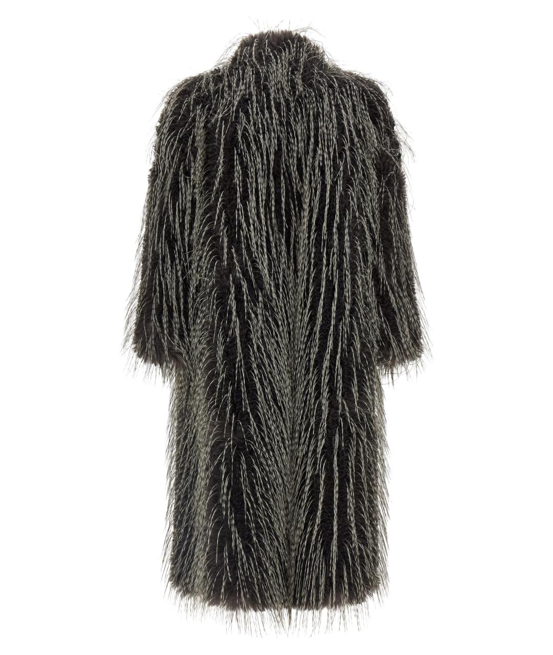 B&B COUTURE Черная полиэстеровая шуба, фото 2