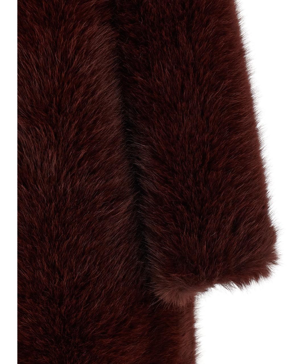B&B COUTURE Бордовая полиэстеровая шуба, фото 5