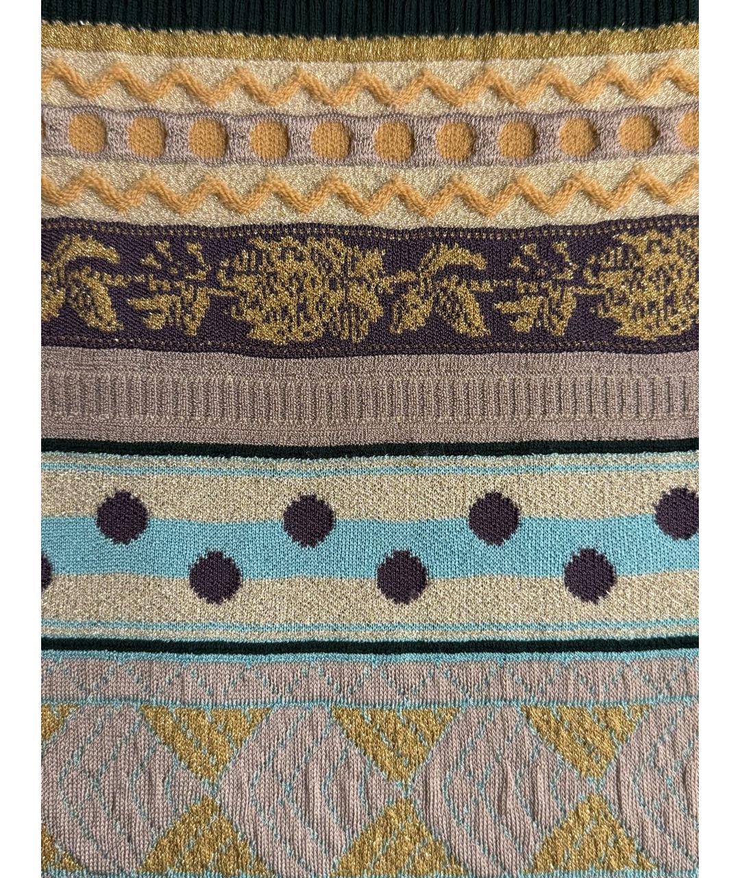 MISSONI Золотое вискозное коктейльное платье, фото 7