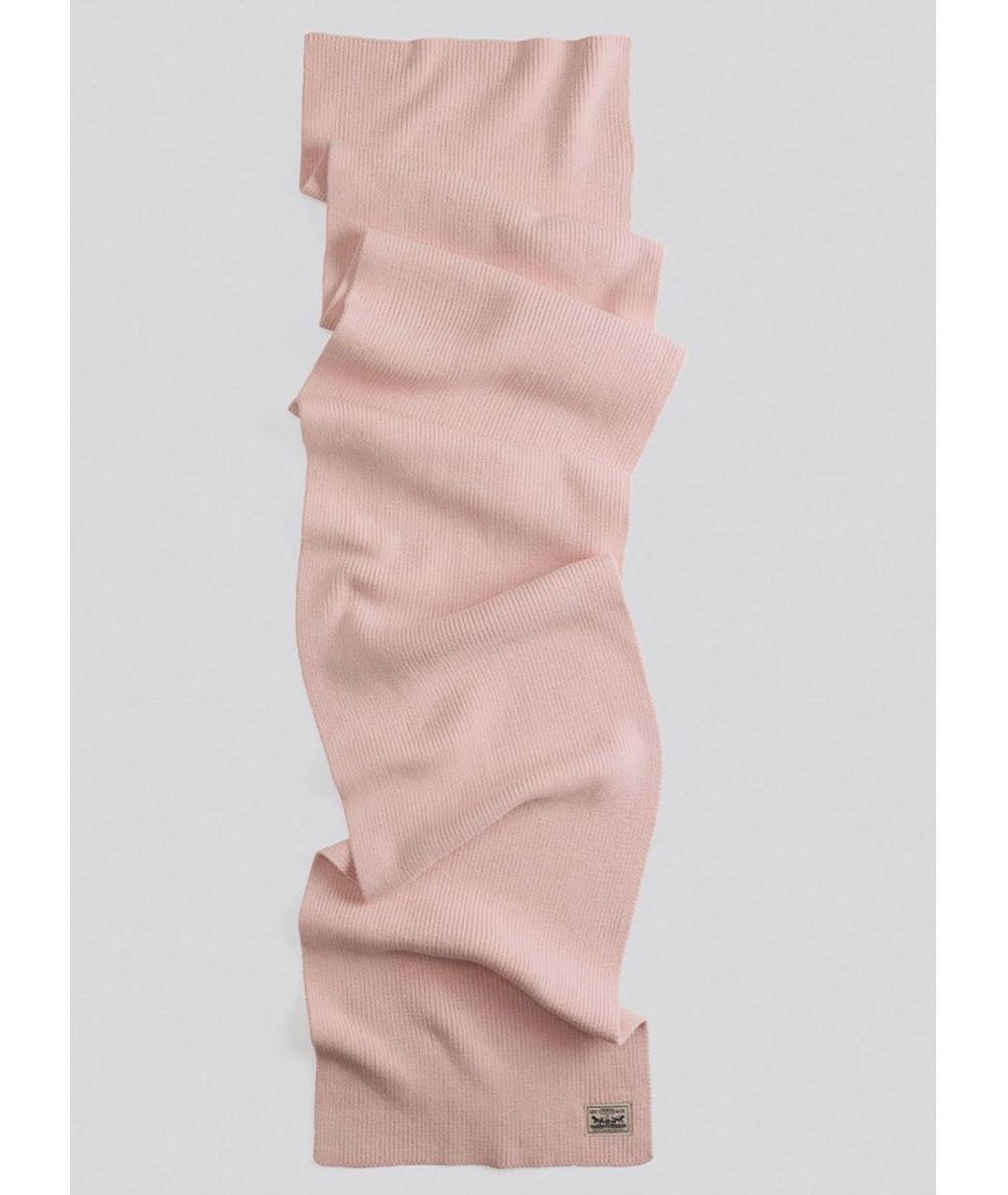 LEVI'S Розовый хлопковый шарф, фото 5