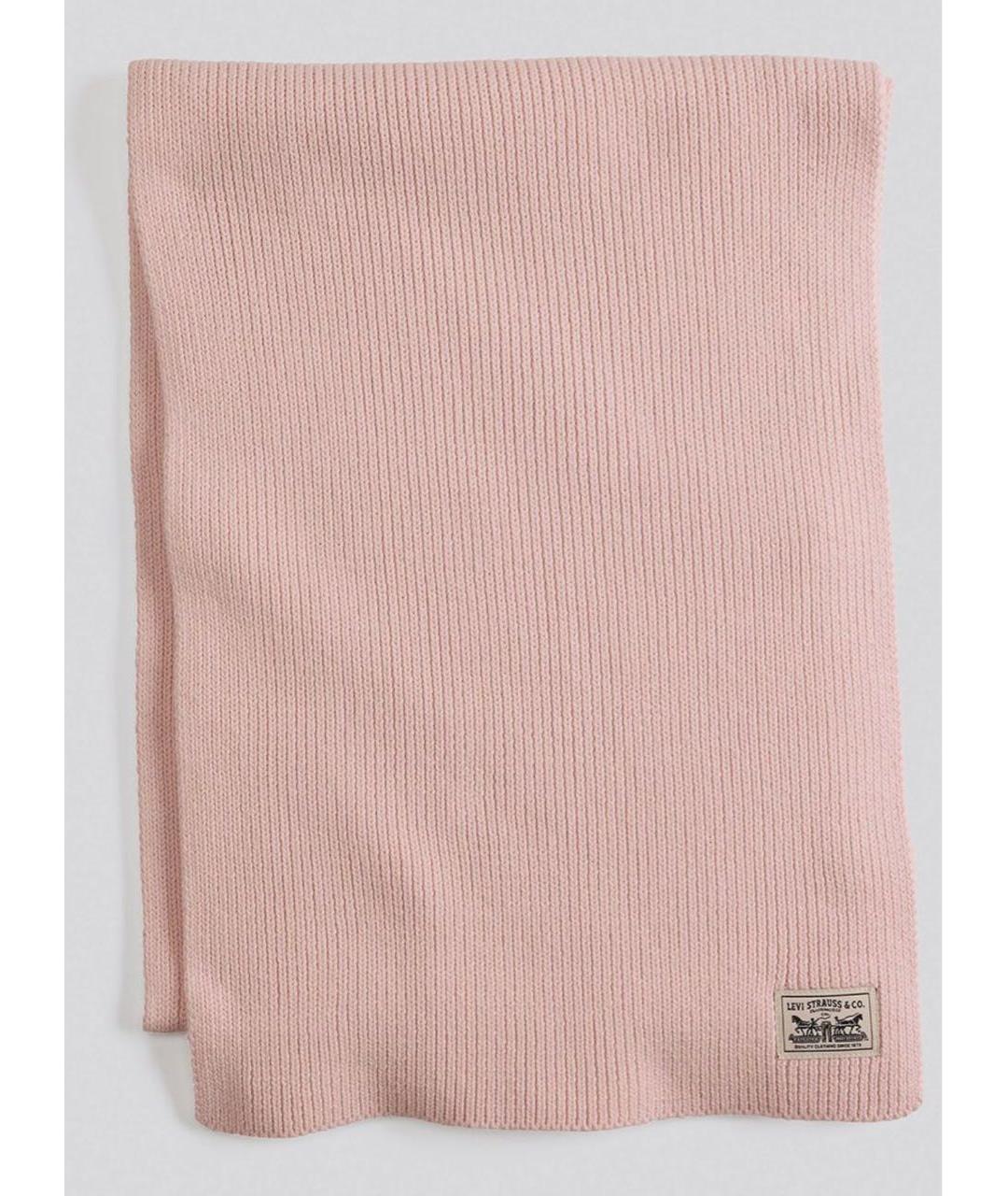 LEVI'S Розовый хлопковый шарф, фото 4