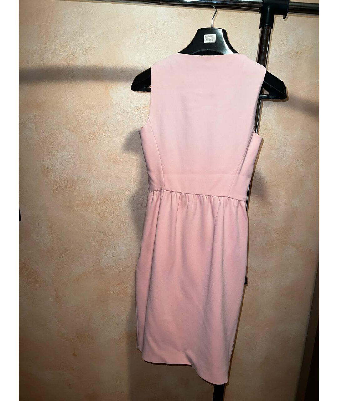 BOUTIQUE MOSCHINO Розовое хлопко-эластановое коктейльное платье, фото 2