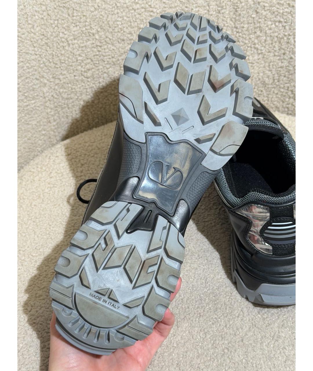 VALENTINO Черные текстильные кроссовки, фото 7