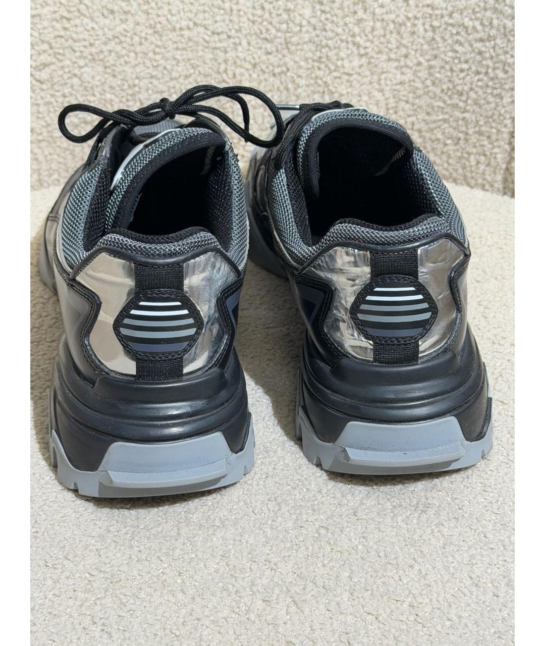 VALENTINO Черные текстильные кроссовки, фото 4