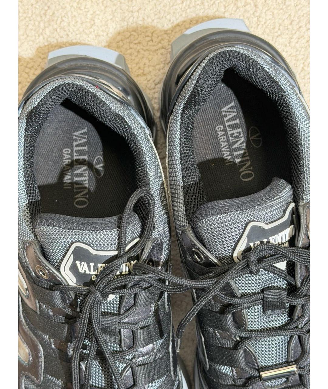VALENTINO Черные текстильные кроссовки, фото 3