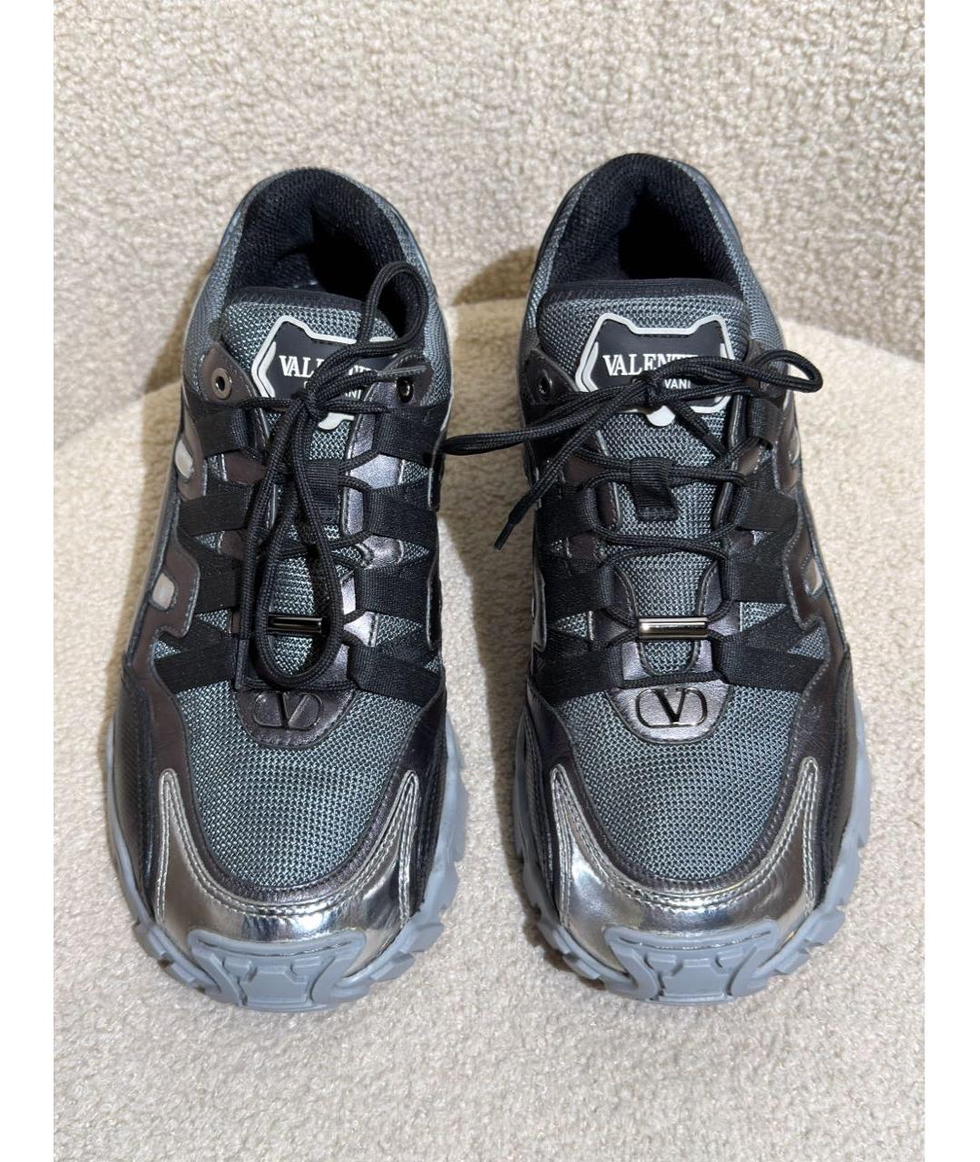 VALENTINO Черные текстильные кроссовки, фото 2