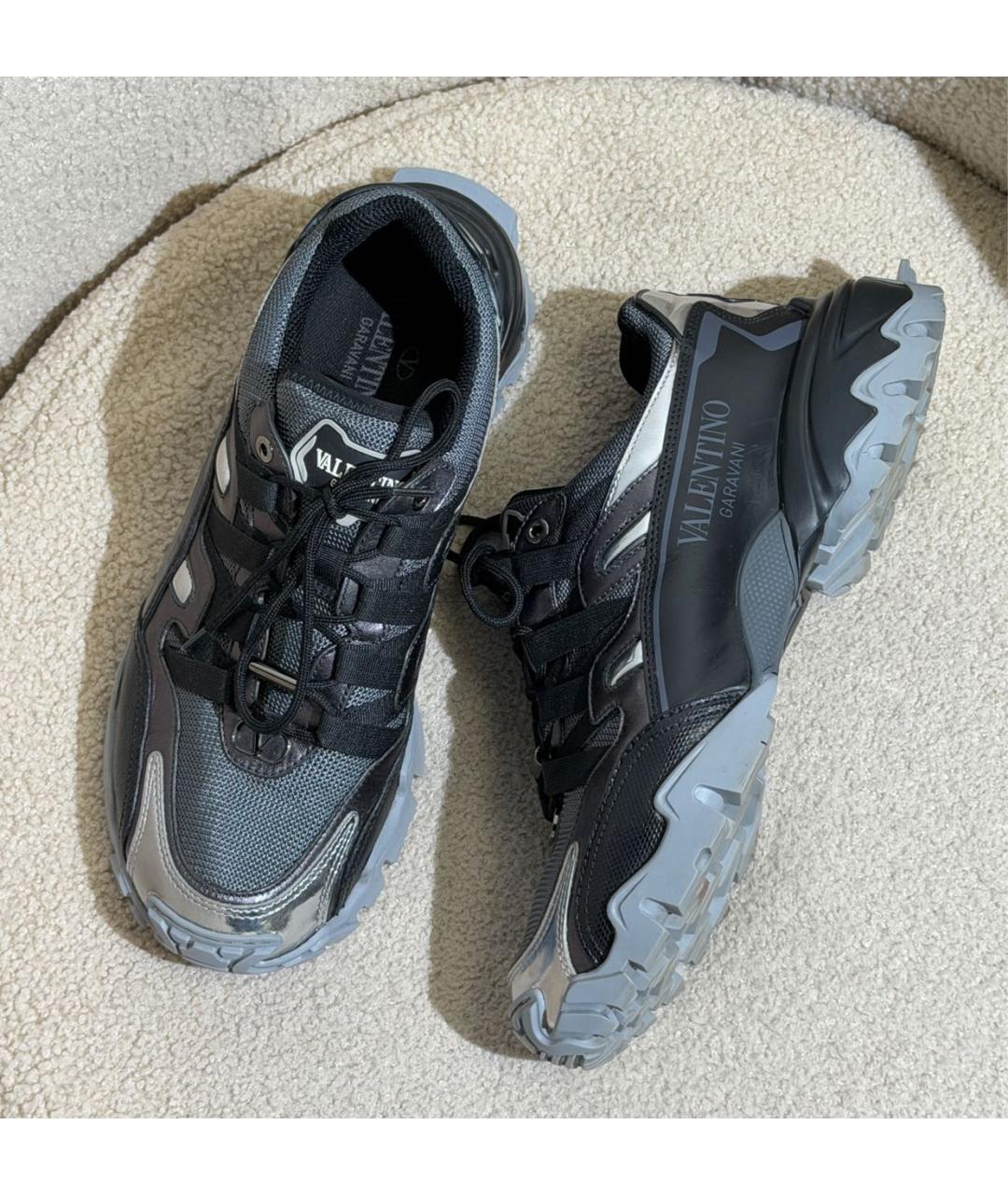 VALENTINO Черные текстильные кроссовки, фото 6
