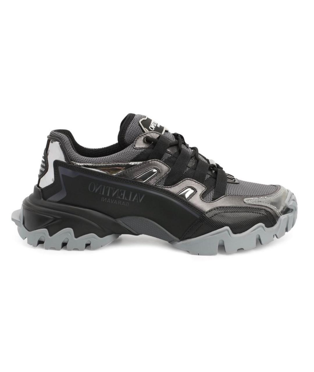 VALENTINO Черные текстильные кроссовки, фото 1