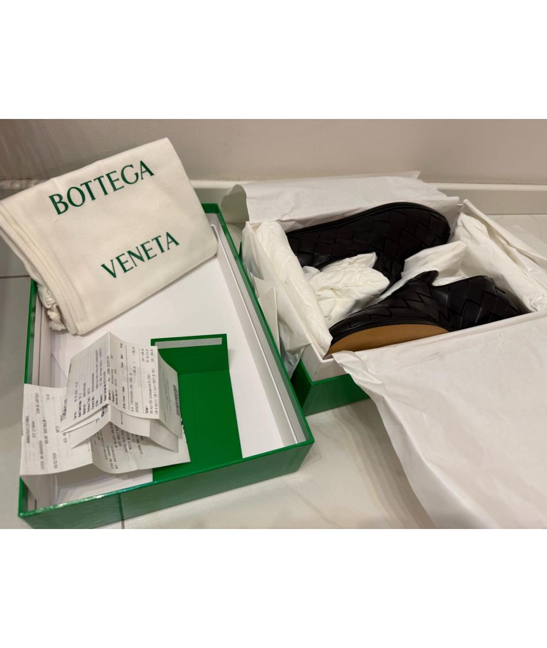 BOTTEGA VENETA Черные кожаные лоферы, фото 5