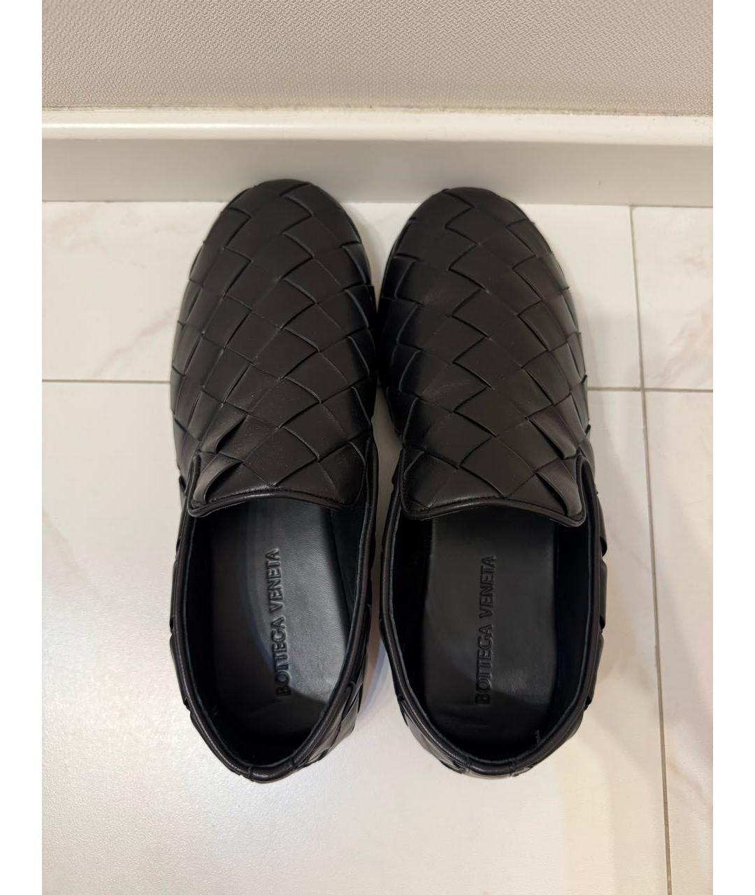 BOTTEGA VENETA Черные кожаные лоферы, фото 3