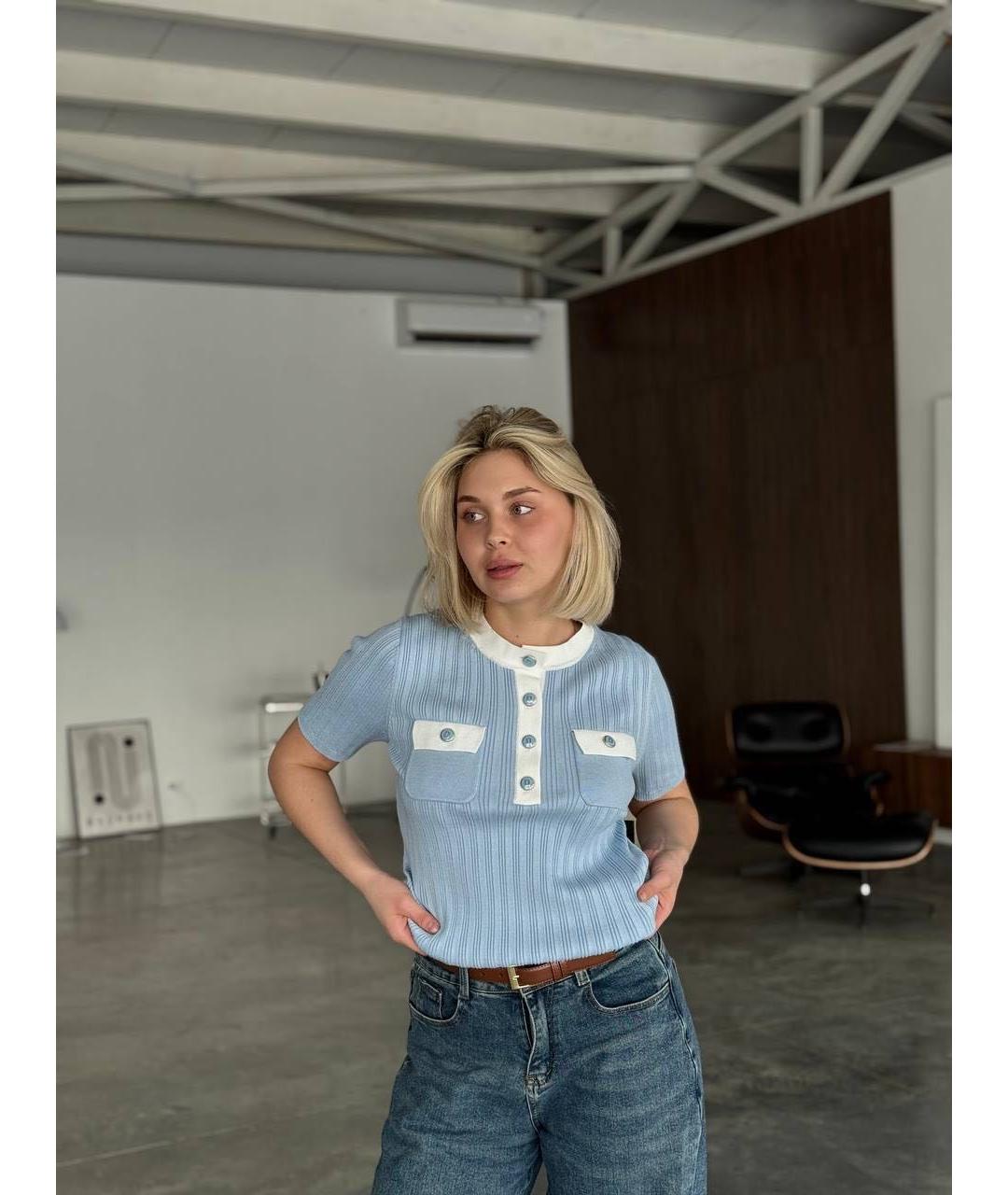 KARL LAGERFELD Голубая вискозная рубашка, фото 6