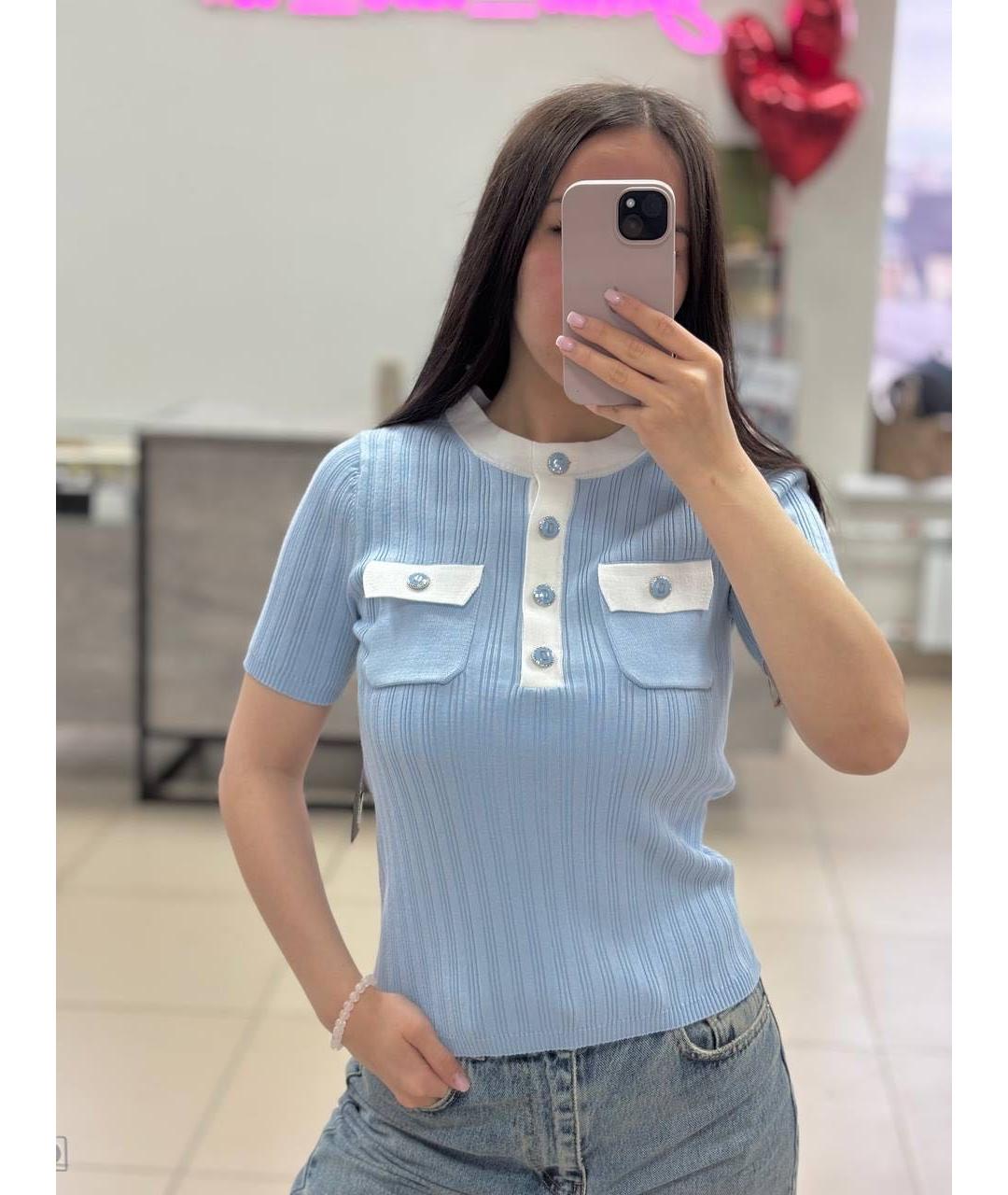 KARL LAGERFELD Голубая вискозная рубашка, фото 7