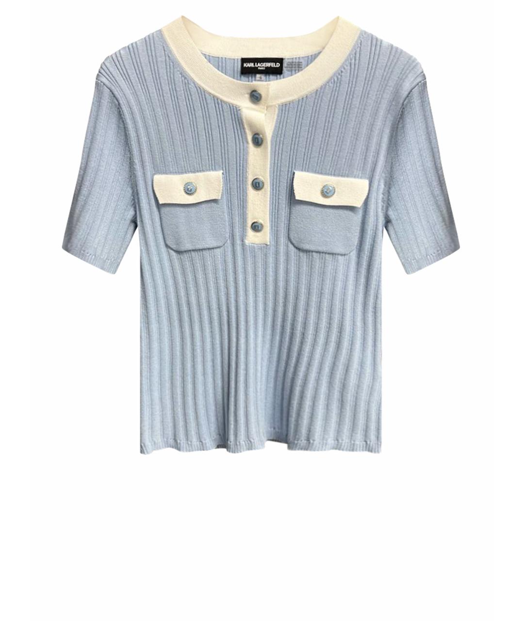 KARL LAGERFELD Голубая вискозная рубашка, фото 1