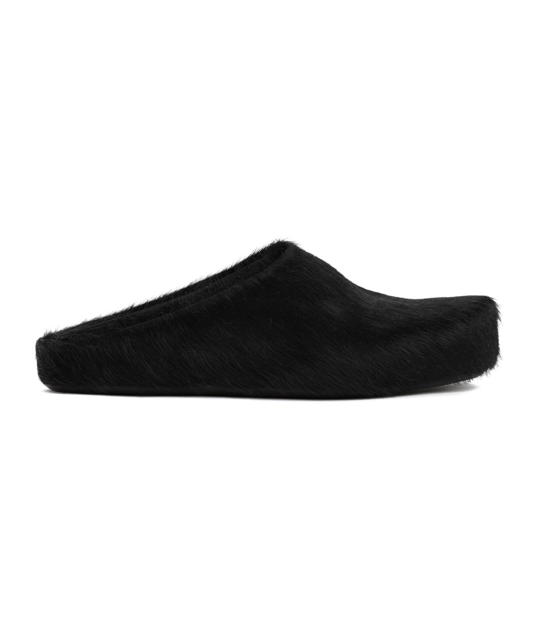 MARNI Черные кожаные сандалии, фото 1