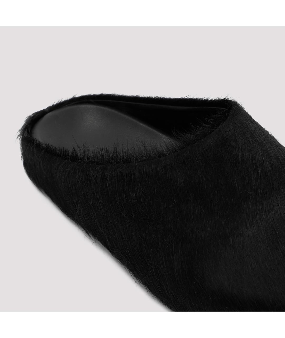 MARNI Черные кожаные сандалии, фото 4