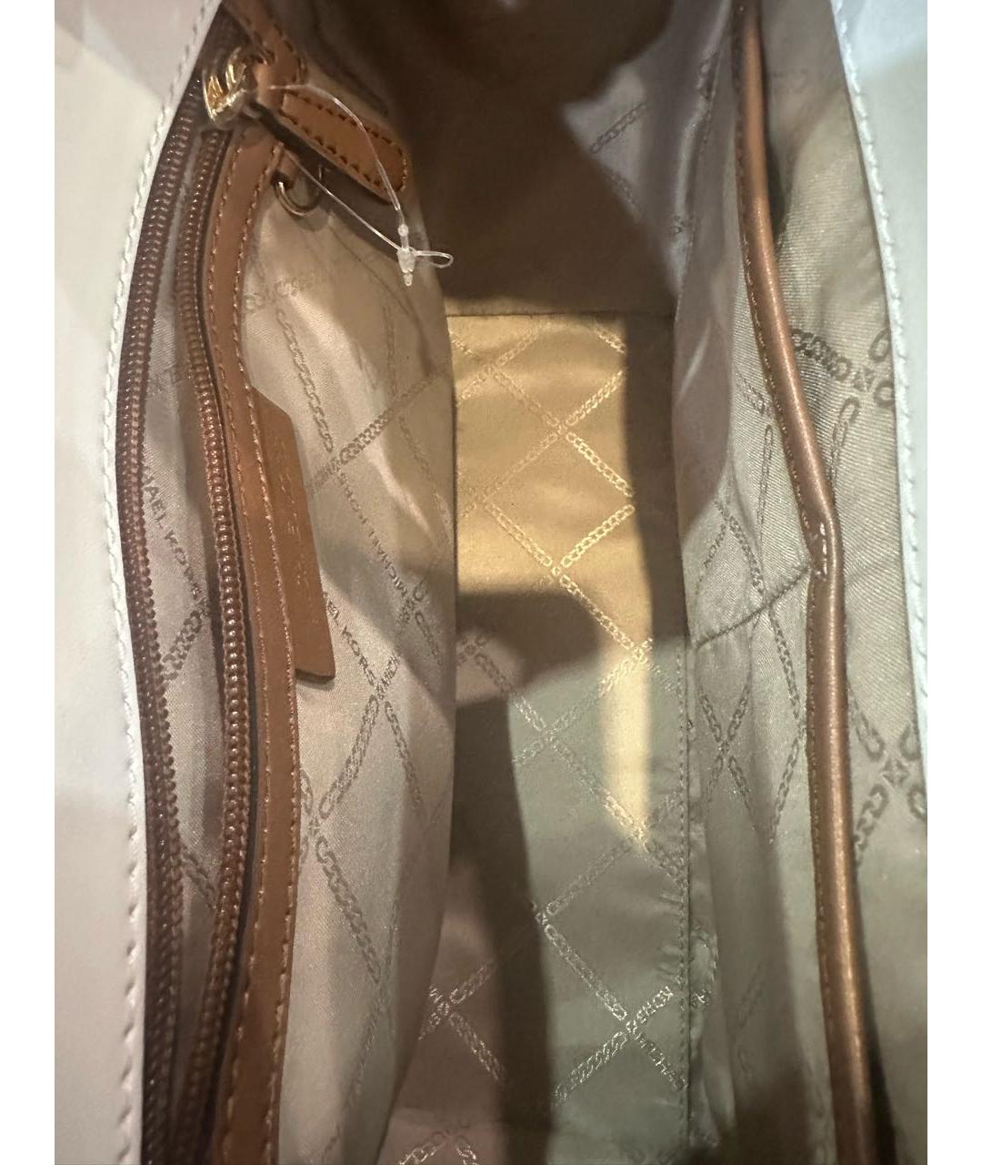 MICHAEL KORS Оранжевая кожаная сумка с короткими ручками, фото 4