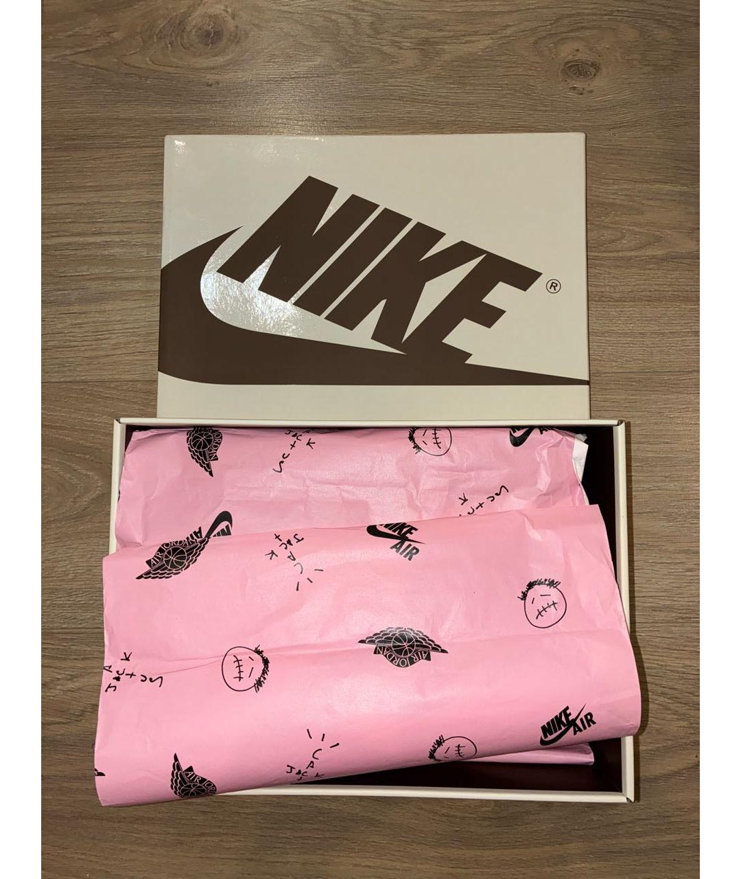 CACTUS JACK BY TRAVIS SCOTT Коричневые замшевые низкие кроссовки / кеды, фото 6