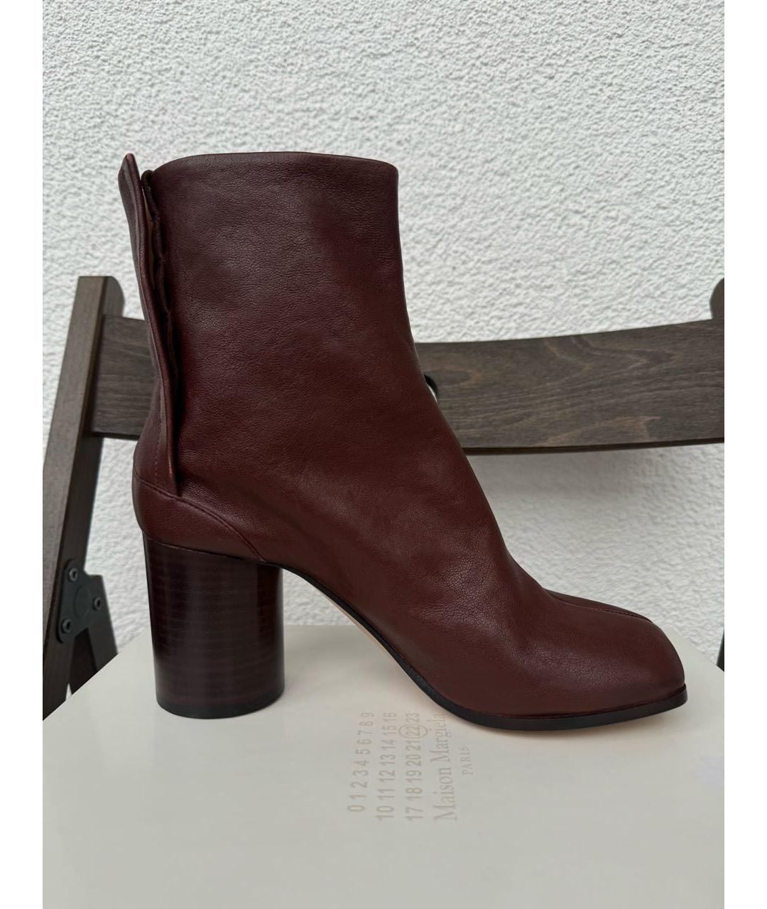 MAISON MARGIELA Коричневые кожаные ботильоны, фото 5