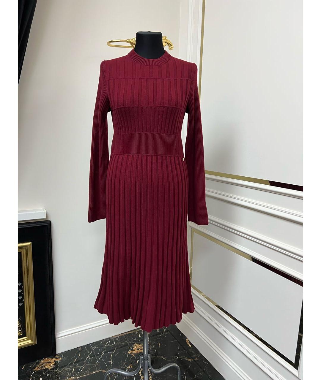 CHANEL Бордовое повседневное платье, фото 2