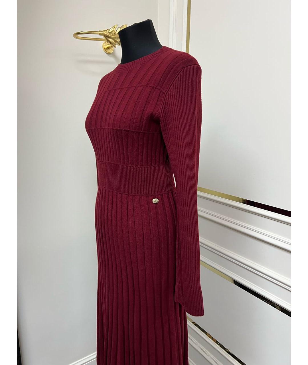 CHANEL Бордовое повседневное платье, фото 5