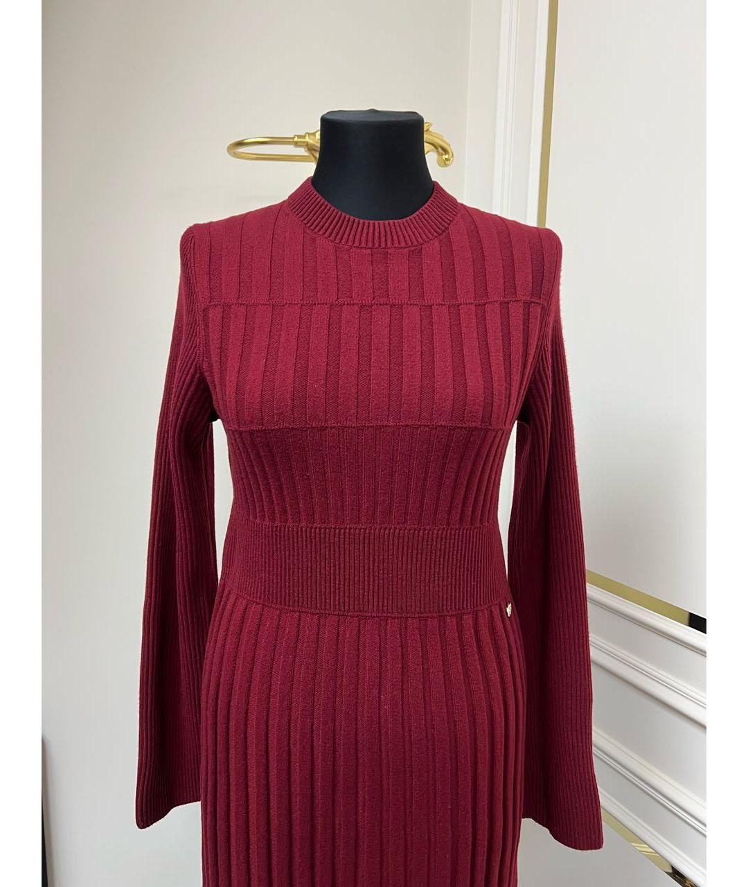 CHANEL Бордовое повседневное платье, фото 3