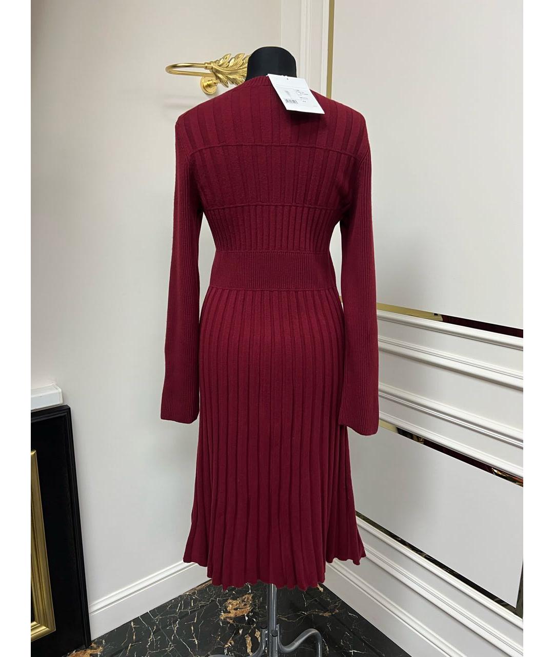 CHANEL Бордовое повседневное платье, фото 6