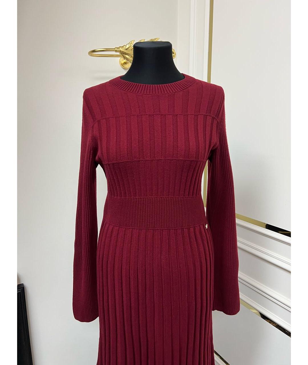 CHANEL Бордовое повседневное платье, фото 4
