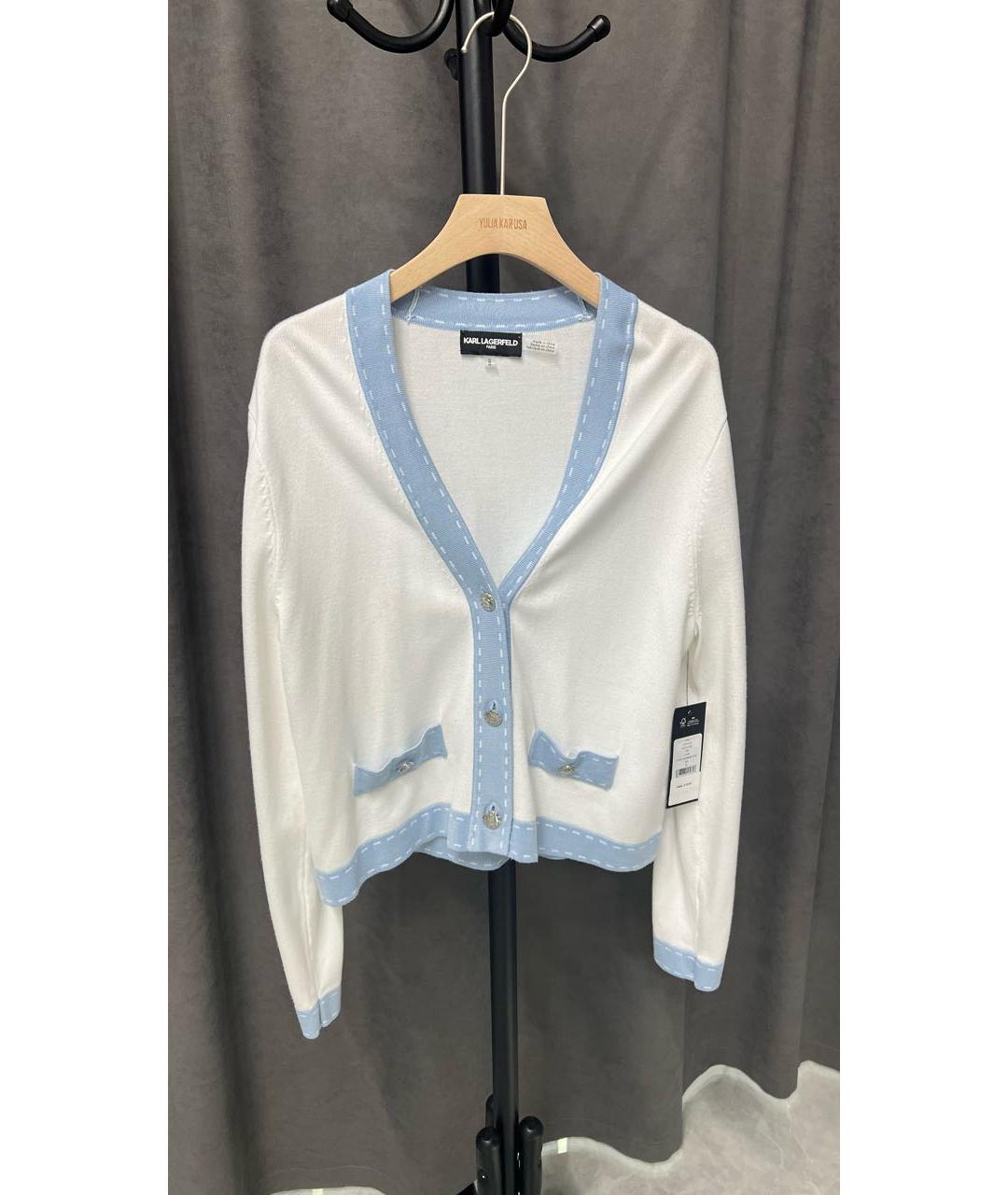 KARL LAGERFELD Голубой вискозный кардиган, фото 5